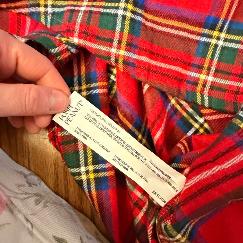 Posh Peanut Red Plaid Nightgown - Picture 5 of 6